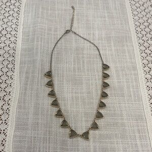 Gold Tone and Black Triangle Necklace
